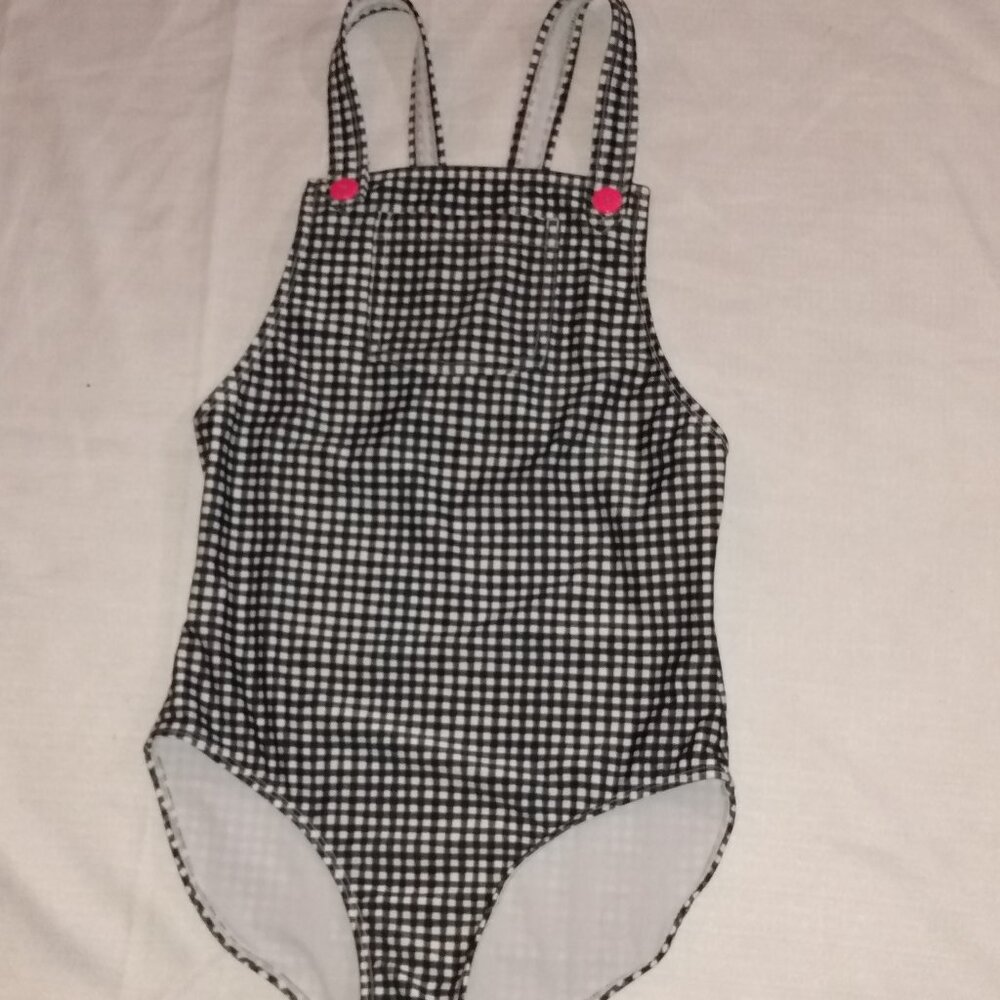 Girls' 14/16 Art Class Black and white Checked Swimsuit One Piece